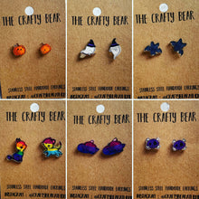 Load image into Gallery viewer, Mini Halloween Earring Studs