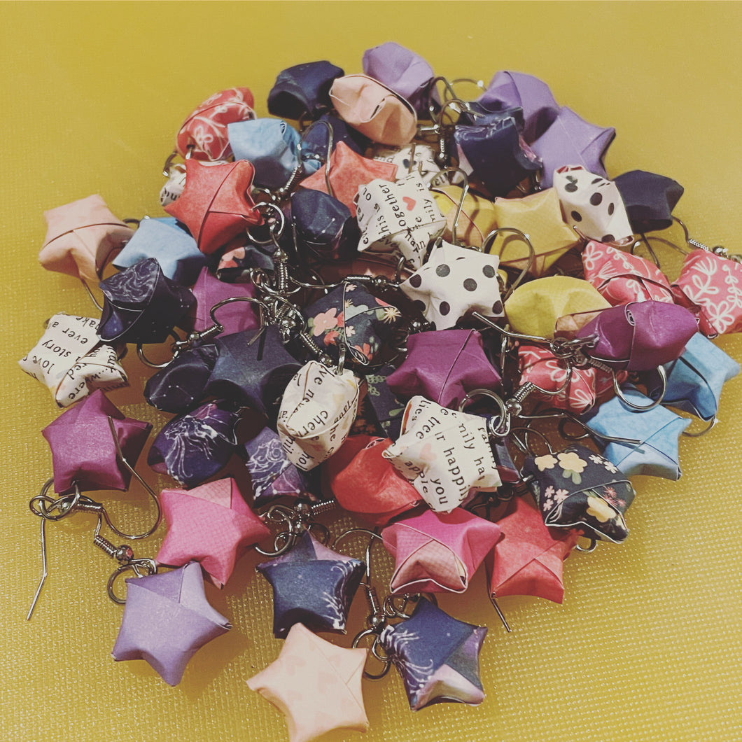 Origami Star Earrings